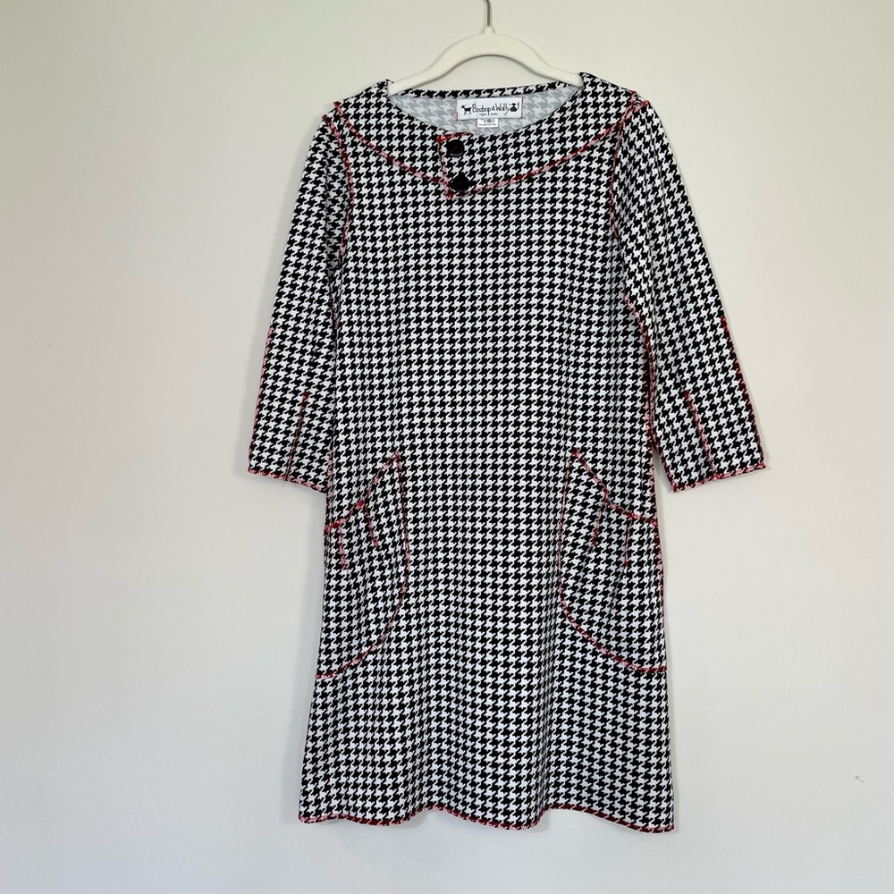 Beebop & Wally Black and White Houndstooth Dress
